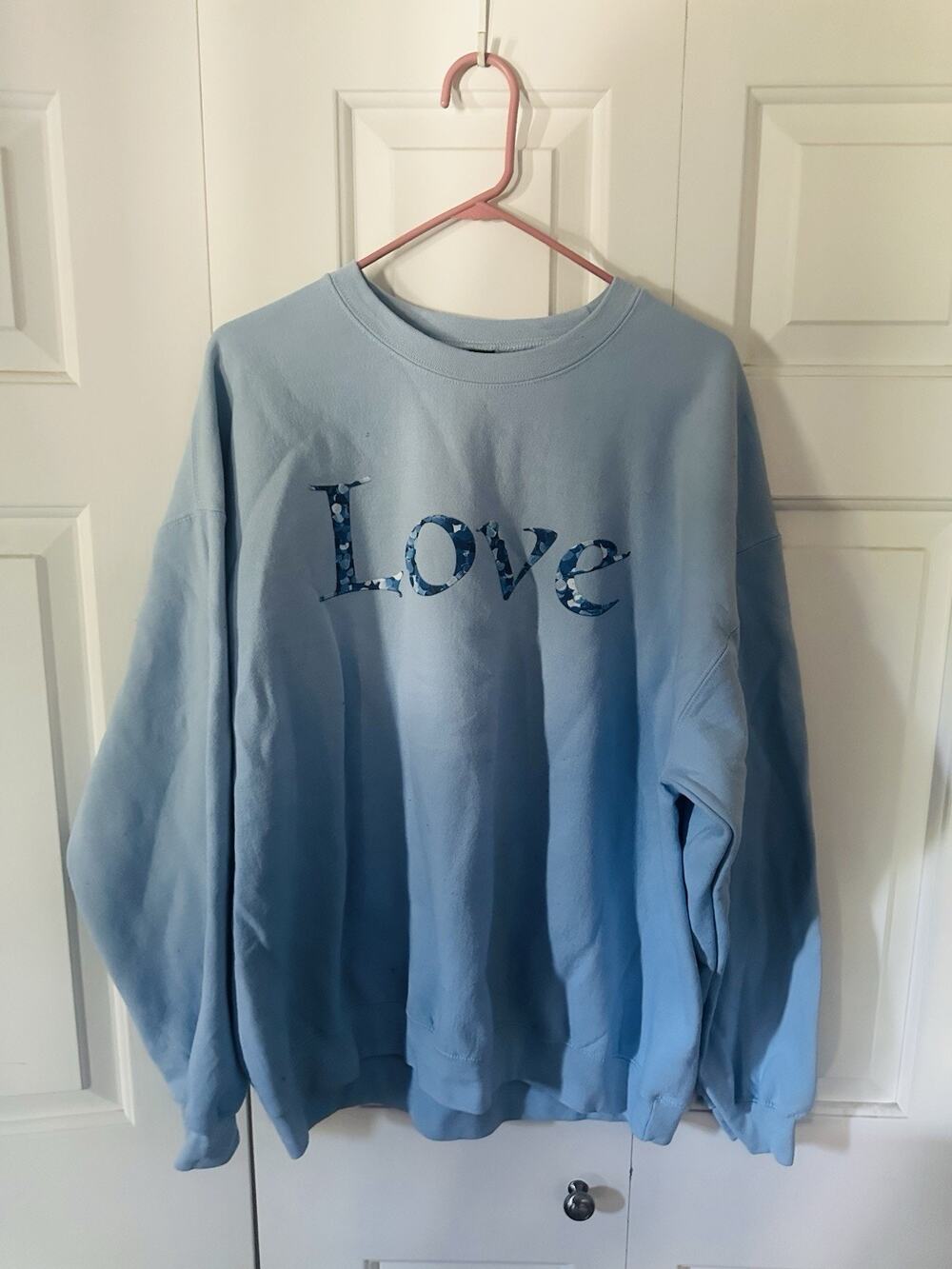 Light Blue Sweatshirt Love